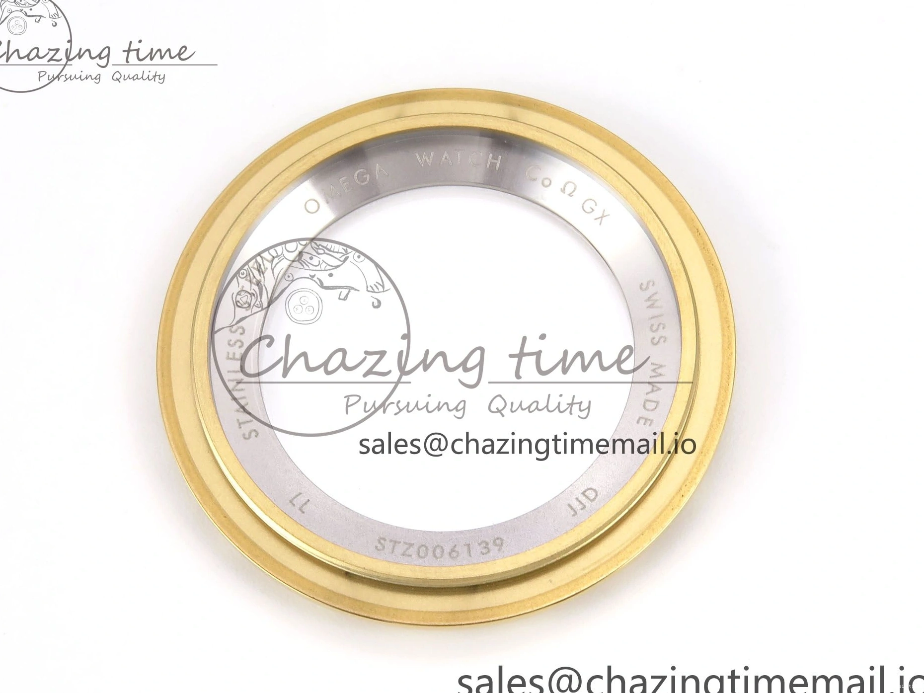 0408 Seamaster 300m Diver YG OMF 1:1 Best Edition Blue Orange Ceramic White Dial on Blue Nato Strap A Colorful 7704